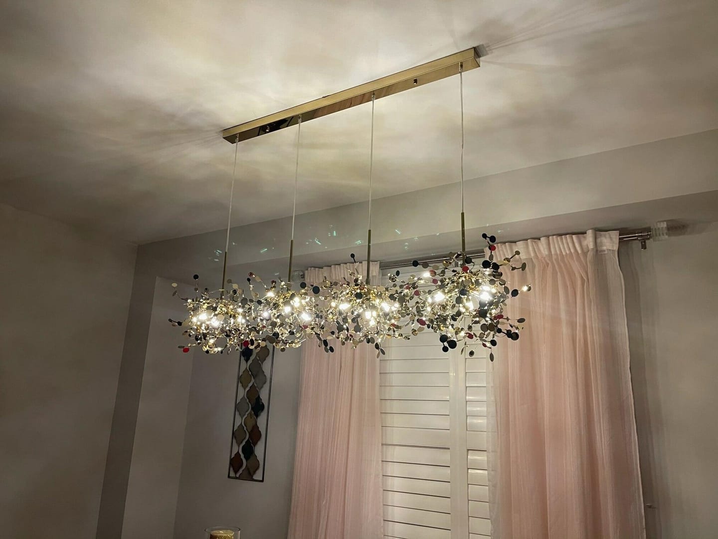 Customer photo review of WOMO Argent/Gold Cloud Multi Pendant Chandelier-WM2042