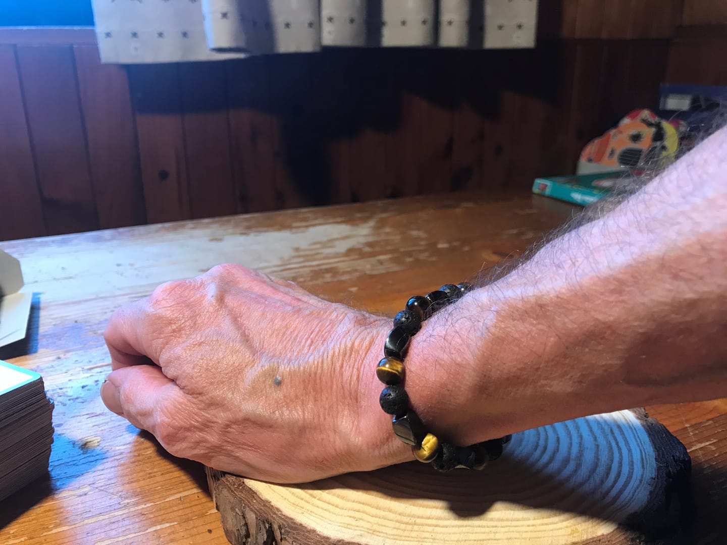 Customer photo review of Bracelet Triple Protection en Pierre de Lave, Oeil de Tigre & Hématite