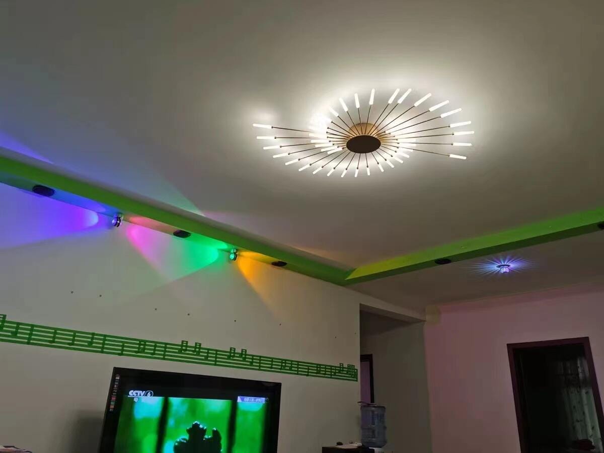 Customer photo review of WOMO Firework Starburst Flush Mount Ceiling Light-WM1000