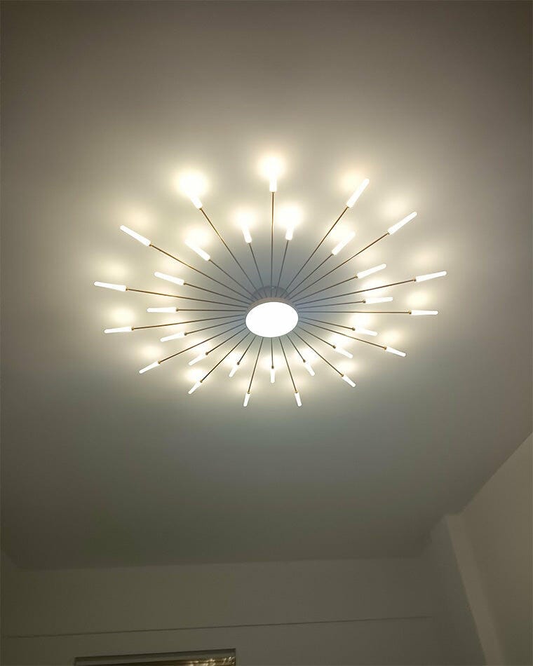 Customer photo review of WOMO Firework Sunburst Flush Mount Ceiling Light-WM1001