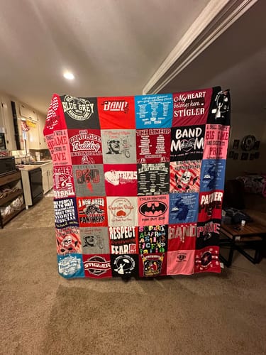 T-shirt quilt featuring stigler panthers by Stephanie from OK