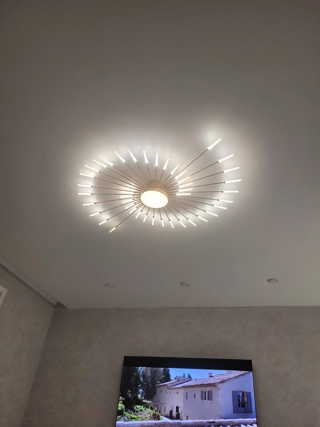 Customer photo review of WOMO Firework Sunburst Flush Mount Ceiling Light-WM1001