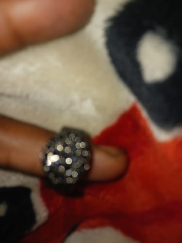 Customer photo review of Rhodium Custom 8 Carat Trillion Cut Simulated Diamond Ring