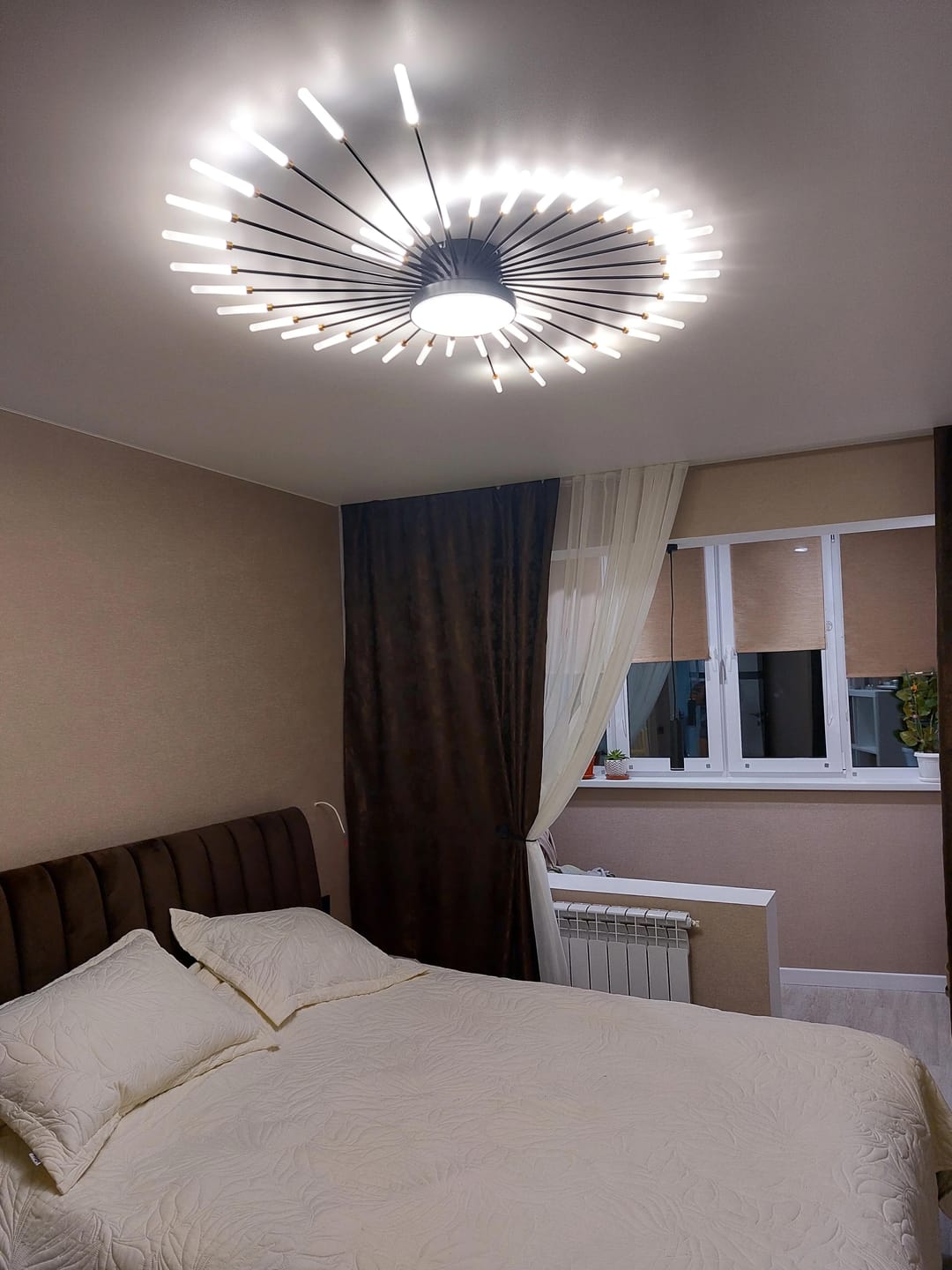 Customer photo review of WOMO Firework Sunburst Flush Mount Ceiling Light-WM1001