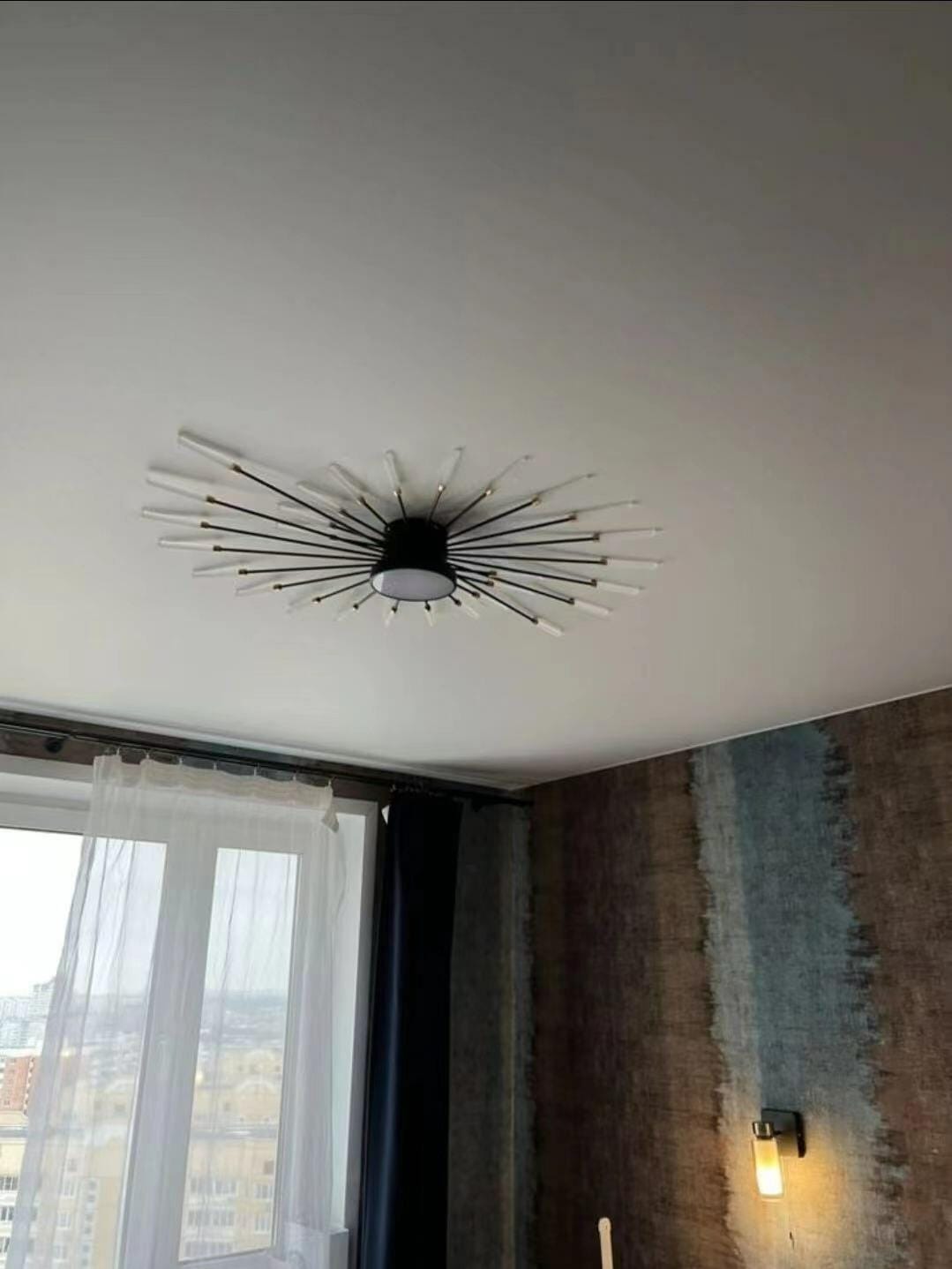 Customer photo review of WOMO Firework Sunburst Flush Mount Ceiling Light-WM1001