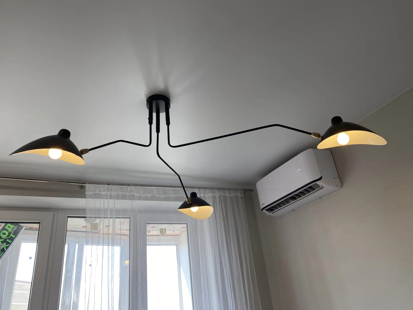 Customer photo review of WOMO Arms Semi-Flush Mount Light-WM2057