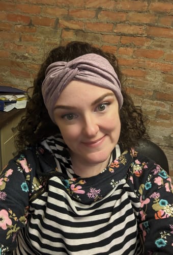 Customer photo review of Dark Ash Brown Curly Ponytail Extension