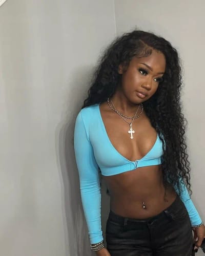 Customer photo review of Deep Wave Wig Real Human Hair 13x4 Transparent Lace Front Wig Pre Plucked Natural Color