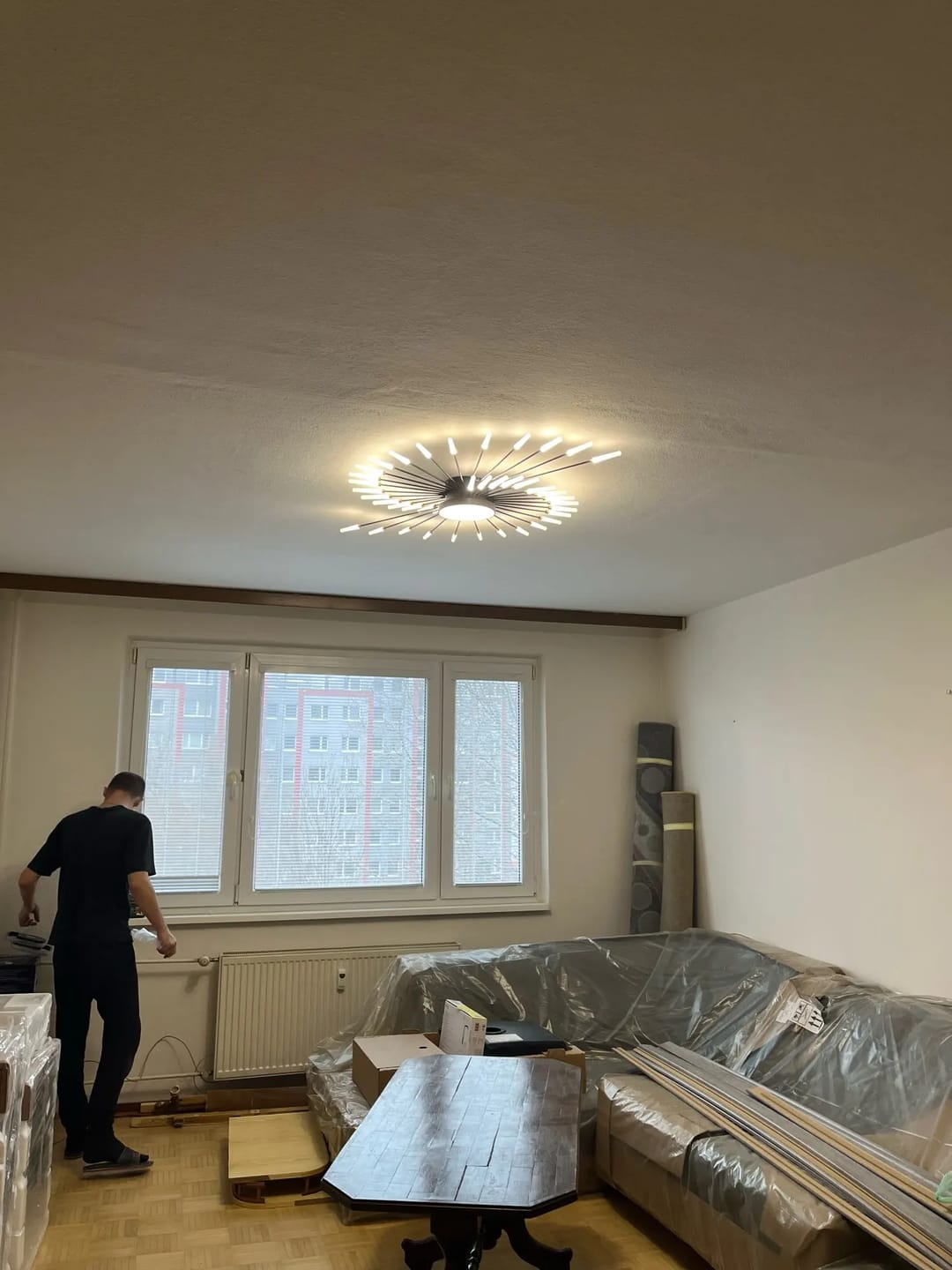 Customer photo review of WOMO Firework Sunburst Flush Mount Ceiling Light-WM1001