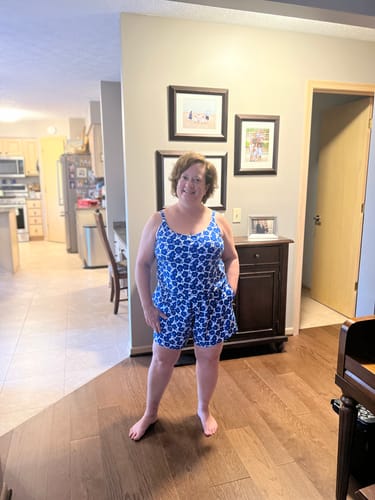 Customer photo review of rue swim romper