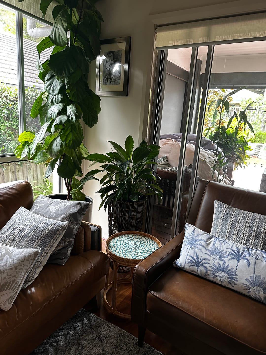 Customer photo review of Bloom Rattan Table