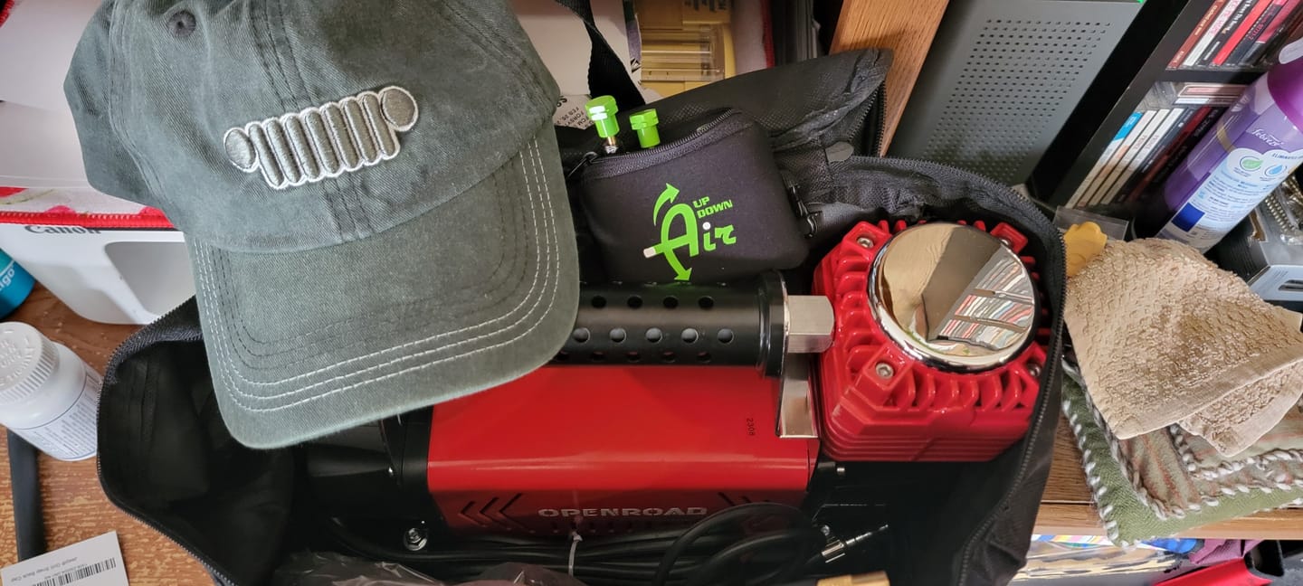 Customer photo review of OPENROAD 12V Portable Inflator Air Compressor Heavy Duty, 5.65CFM Truck Tires Inflator, Offroad Air Compressor Kit for Car Tires 150PSI