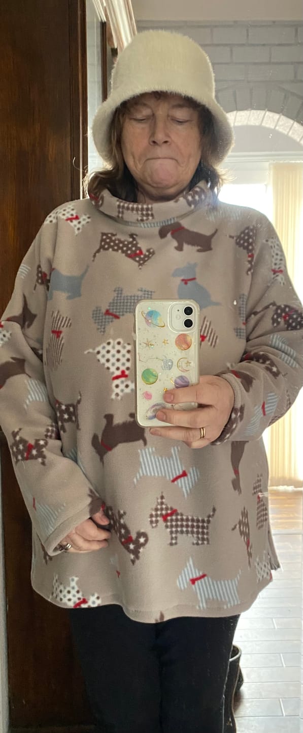 Customer photo review of Scotty Dogs on Beige Anti Pill Polar Fleece Fabric
