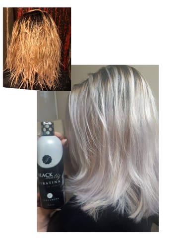 Customer photo review of Duo Platinum - Platina el cabello al instante.