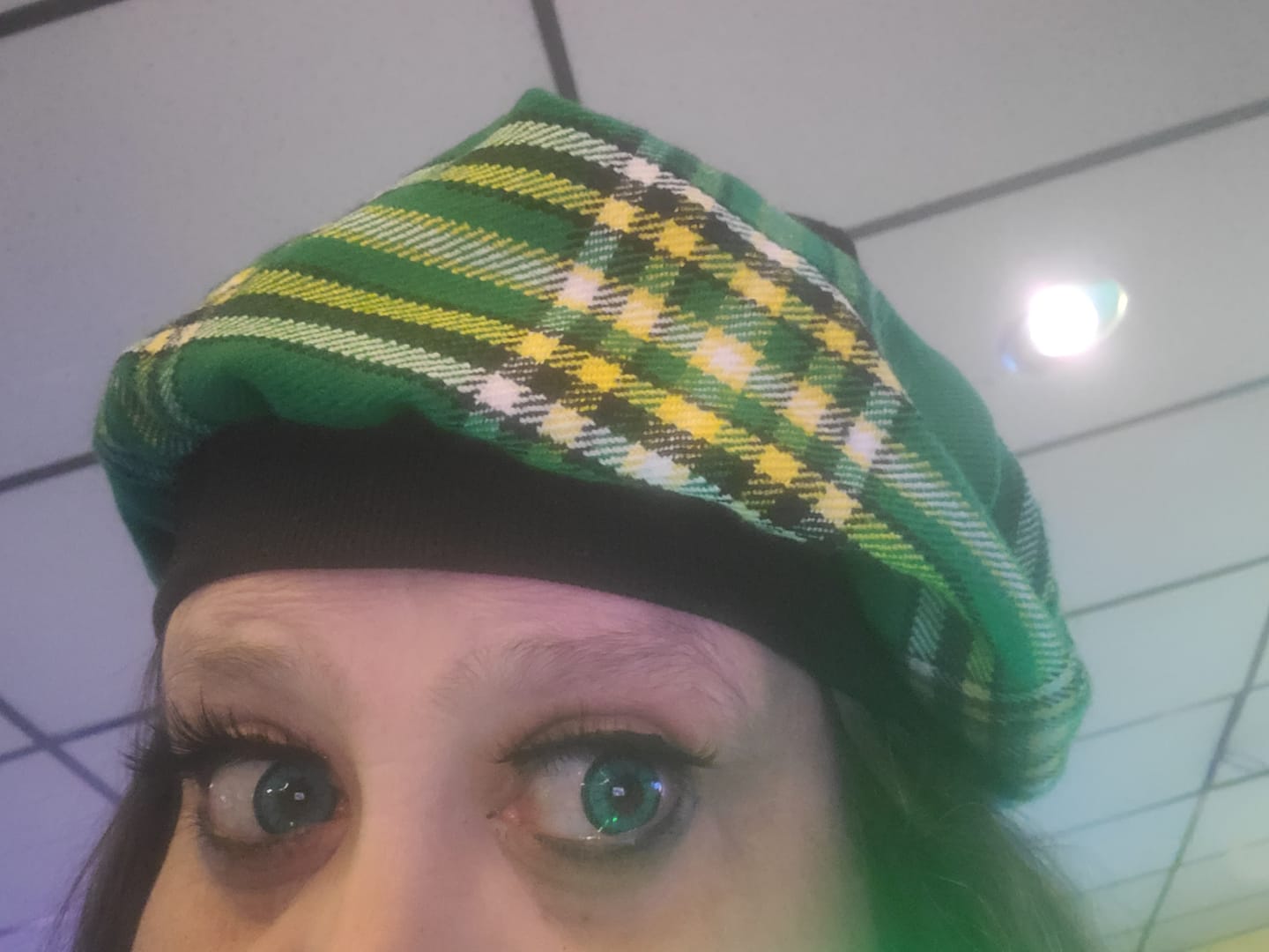 Customer photo review of Cosplay ICE Green Prescription Colored Contact Lenses