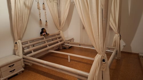 Customer photo review of Bambus Himmelbett TABANAN 180x200 cm weiß