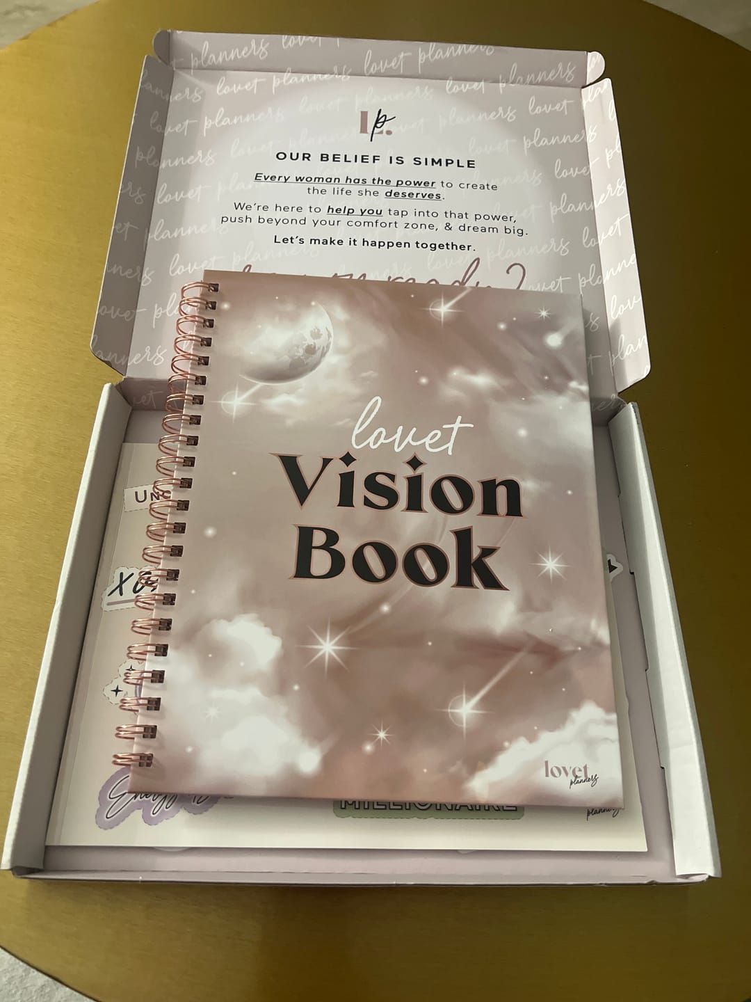 Customer photo review of Vision Board Book LUXE [COSMIC]
