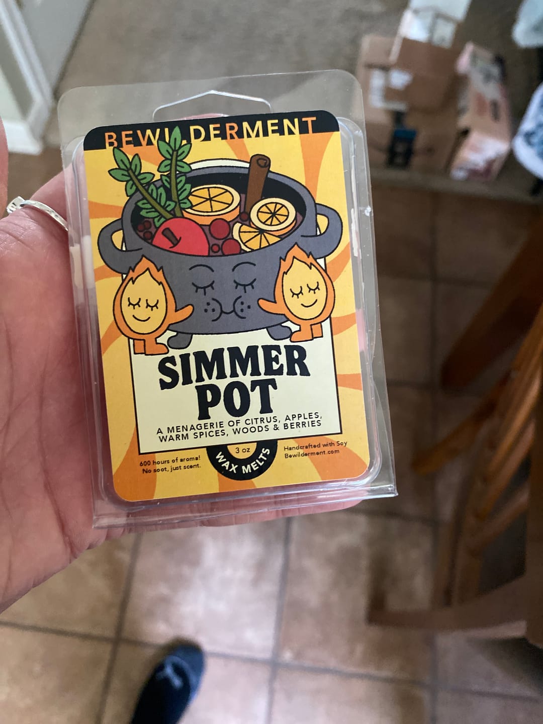 Customer photo review of Simmer Pot Wax Melts