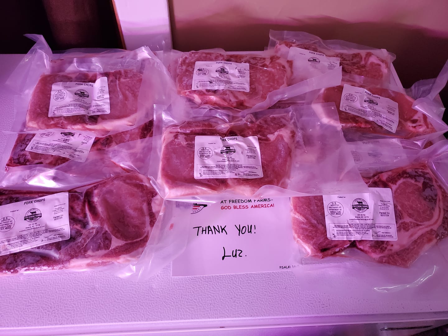 Customer photo review of PORK CHOPS