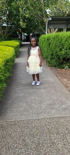 Customer photo review of Girl Formal Dresses Baby Girl Elegant Ball Gowns Flower Girl Dress