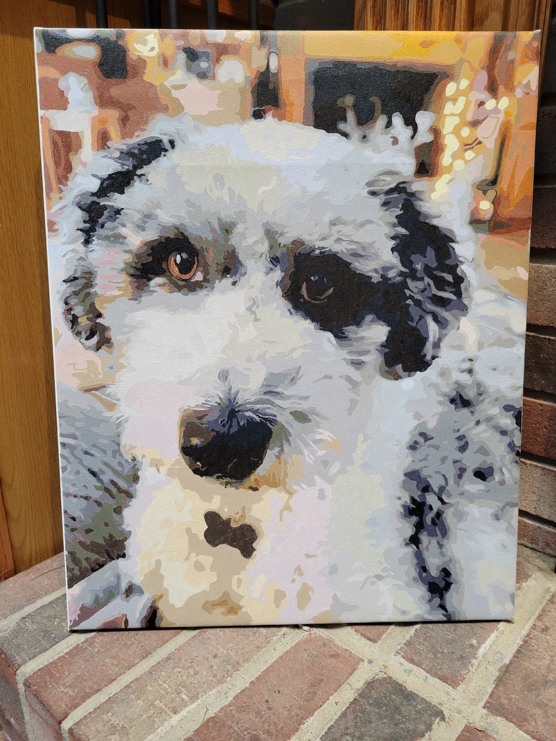 Customer photo review of DIY Pine Wood Frame for Paint by Numbers