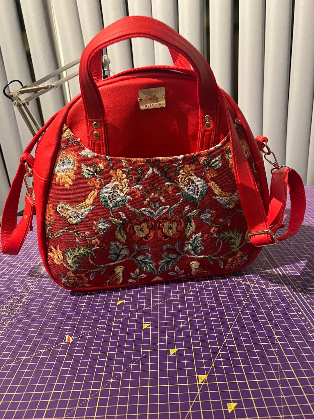 Customer photo review of Birds and Flowers Tapestry Fabric