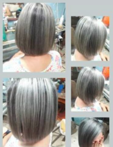 Customer photo review of Duo Platinum - Platina el cabello al instante.