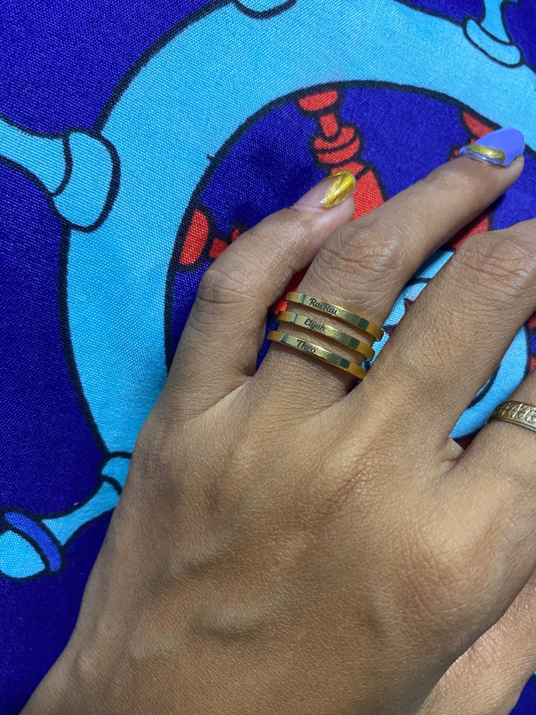 Customer photo review of Printave™ Personalized 3 Layers Ring