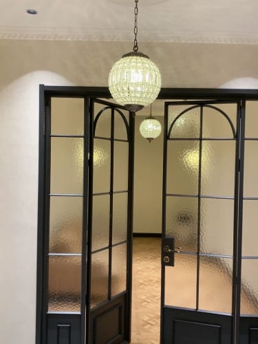 Customer photo review of Mid-century Modern Crystal Orb Chandelier