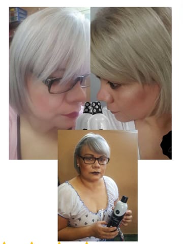 Customer photo review of Duo Platinum - Platina el cabello al instante.