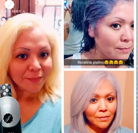 Customer photo review of Duo Platinum - Platina el cabello al instante.
