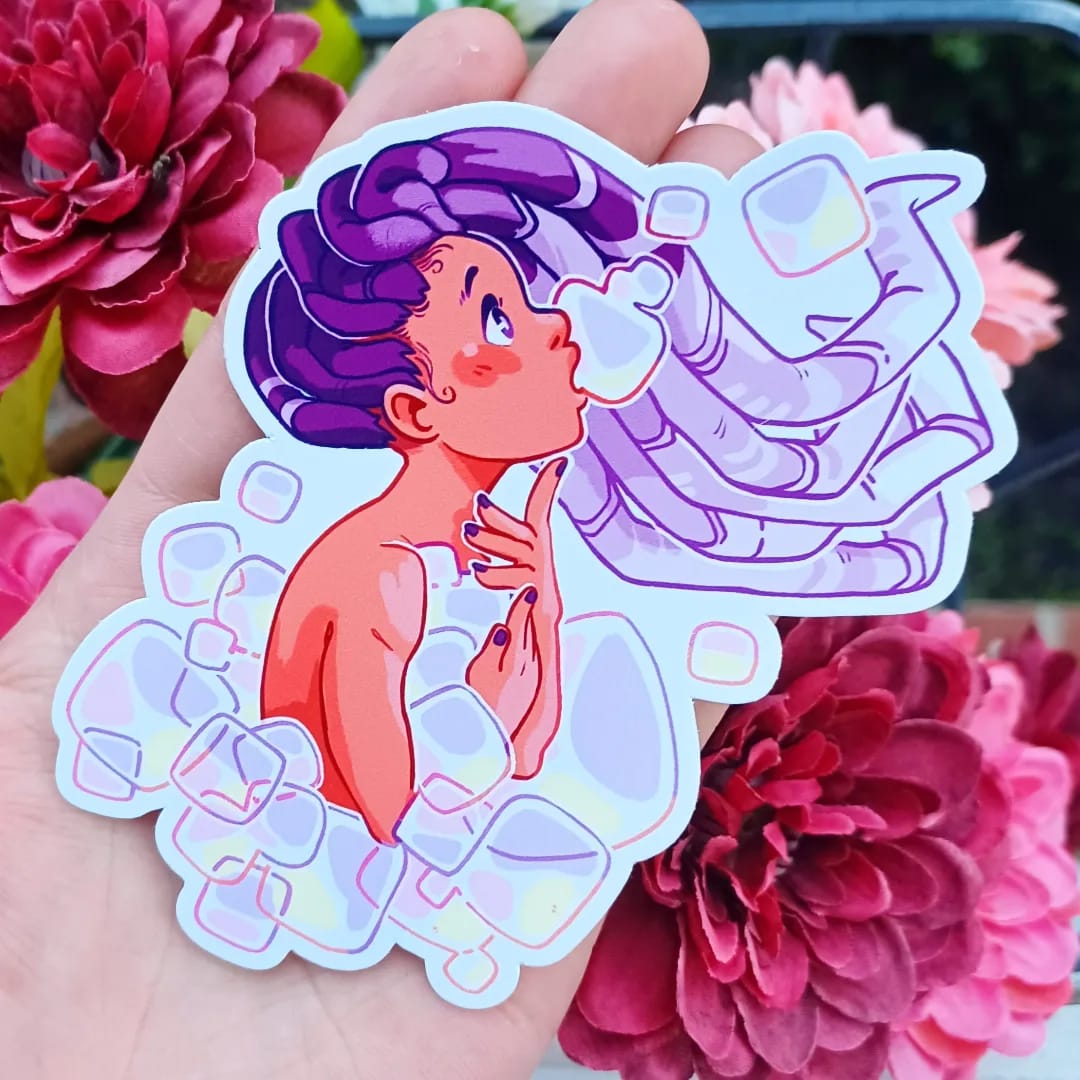 Customer photo review of Bubble Girl Stickers