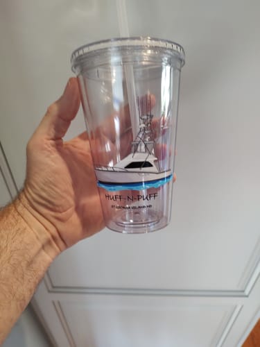 Customer photo review of Custom Acrylic Tumbler with Straw