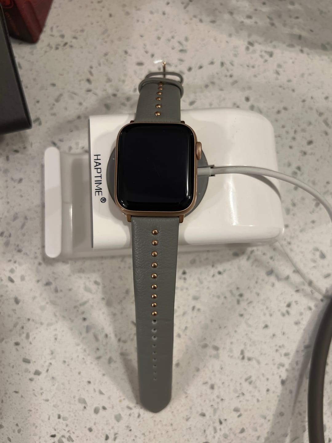 Customer photo review of Gray Stud Band for the Apple Watch - FINAL SALE