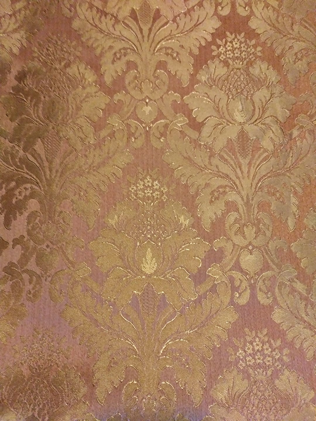 Customer photo review of 110" Wide Damask Soft Sheen Jacquard Fabric | 10 Colors