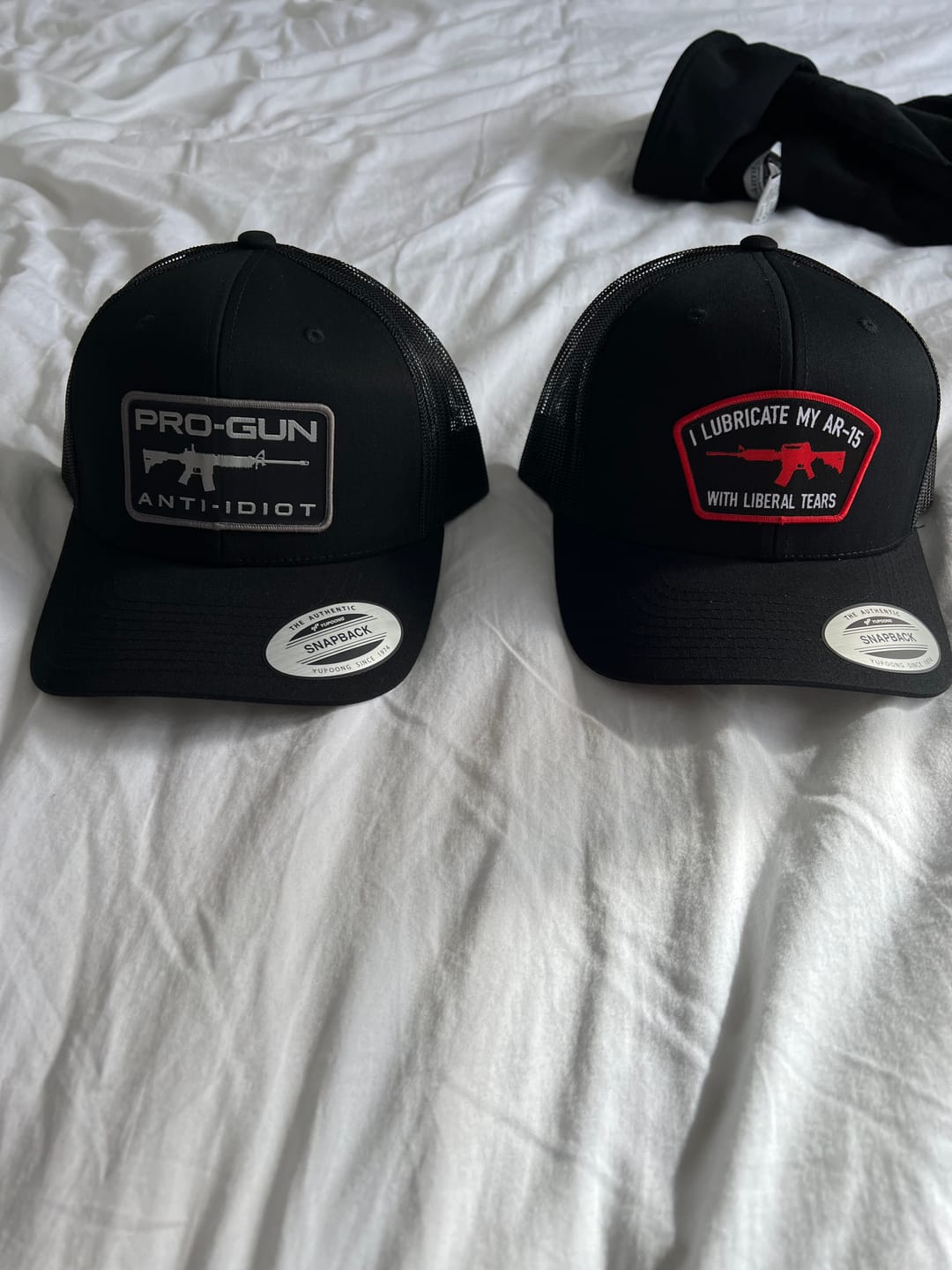 Customer photo review of Pro Gun Anti Idiot Woven Patch Hat