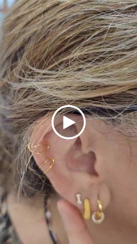 Customer video review of Pendientes Aros Enlazados
