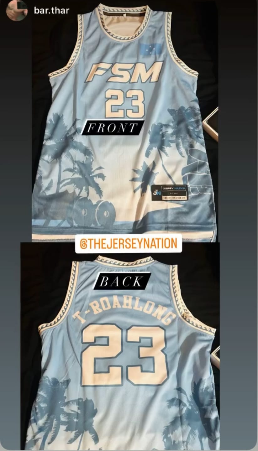 Customer photo review of FSM Micronesia Custom Basketball Jersey