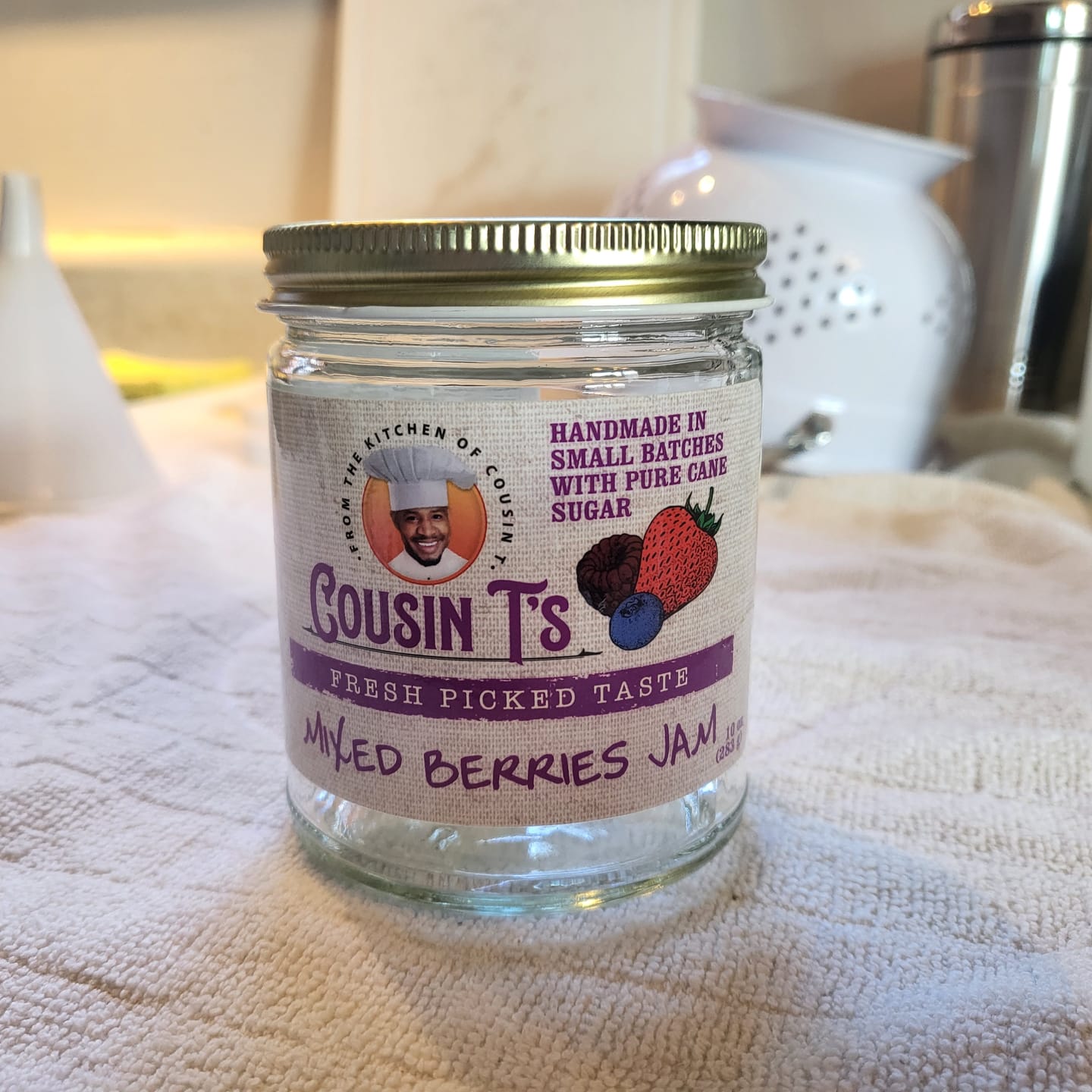 Customer photo review of Cousin T's Mixed Berries Jam