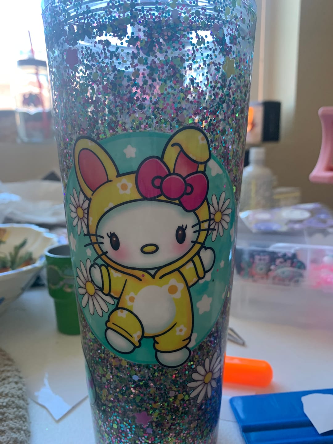 Customer photo review of 24oz Acrylic Snow Globe Tumbler