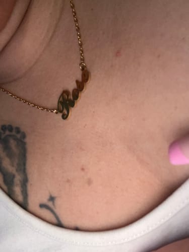 Customer photo review of Personalized Name Necklace