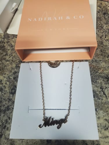 Customer photo review of Personalized Name Necklace