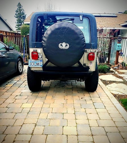 Customer photo review of Custom Spare Tire Cover for Jeep, RV, Bronco Camper, Trailer, & More