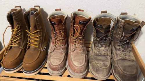 Customer photo review of 8 Inch Moc Steel Toe Boot