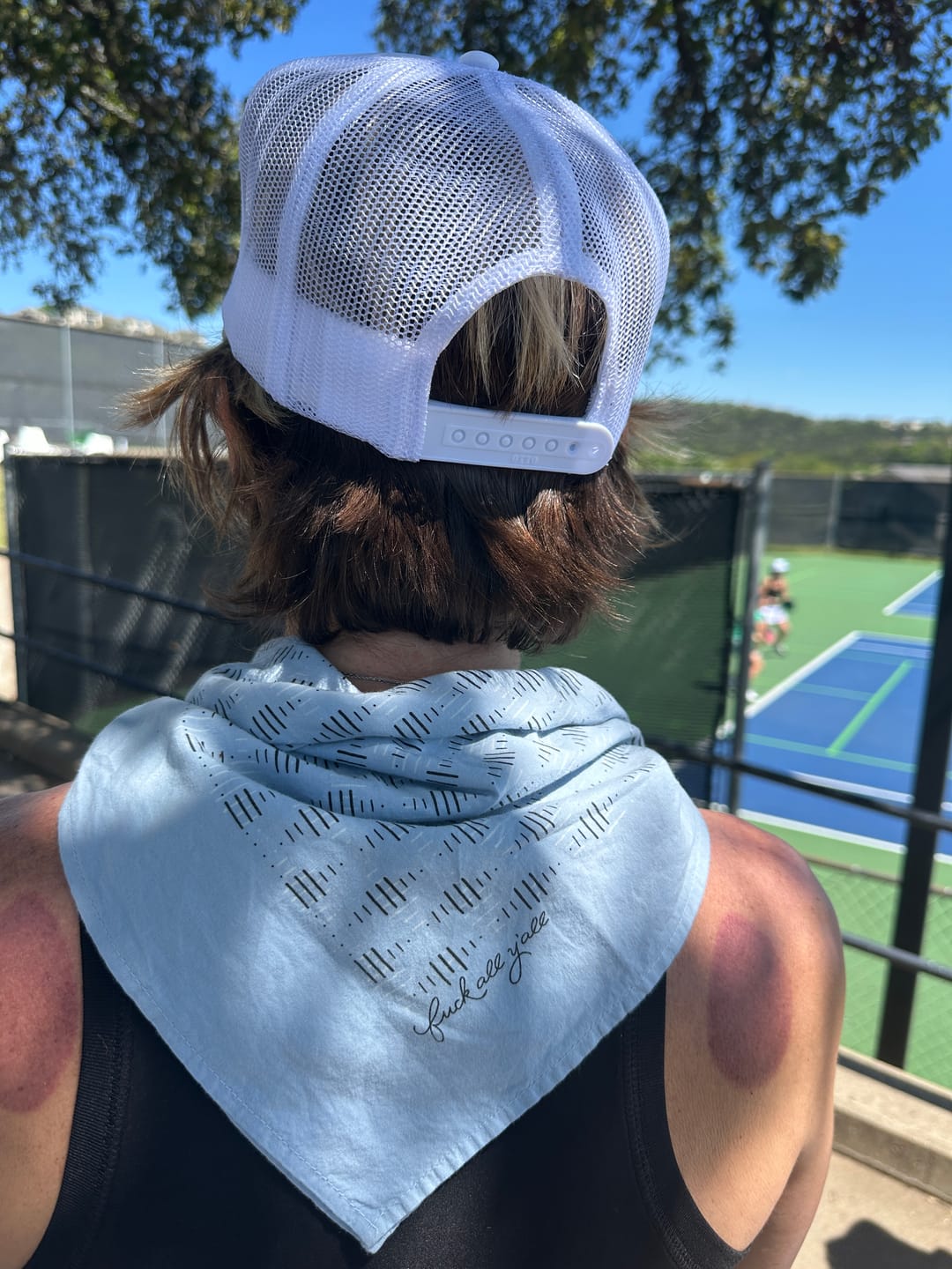 Customer photo review of 'fuck all y'all' bandana