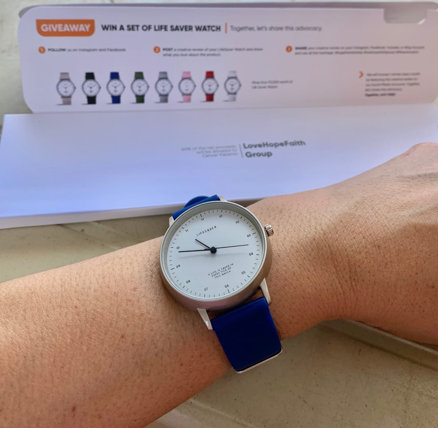Customer photo review of Life Saver Watch 4.0 – Army Green