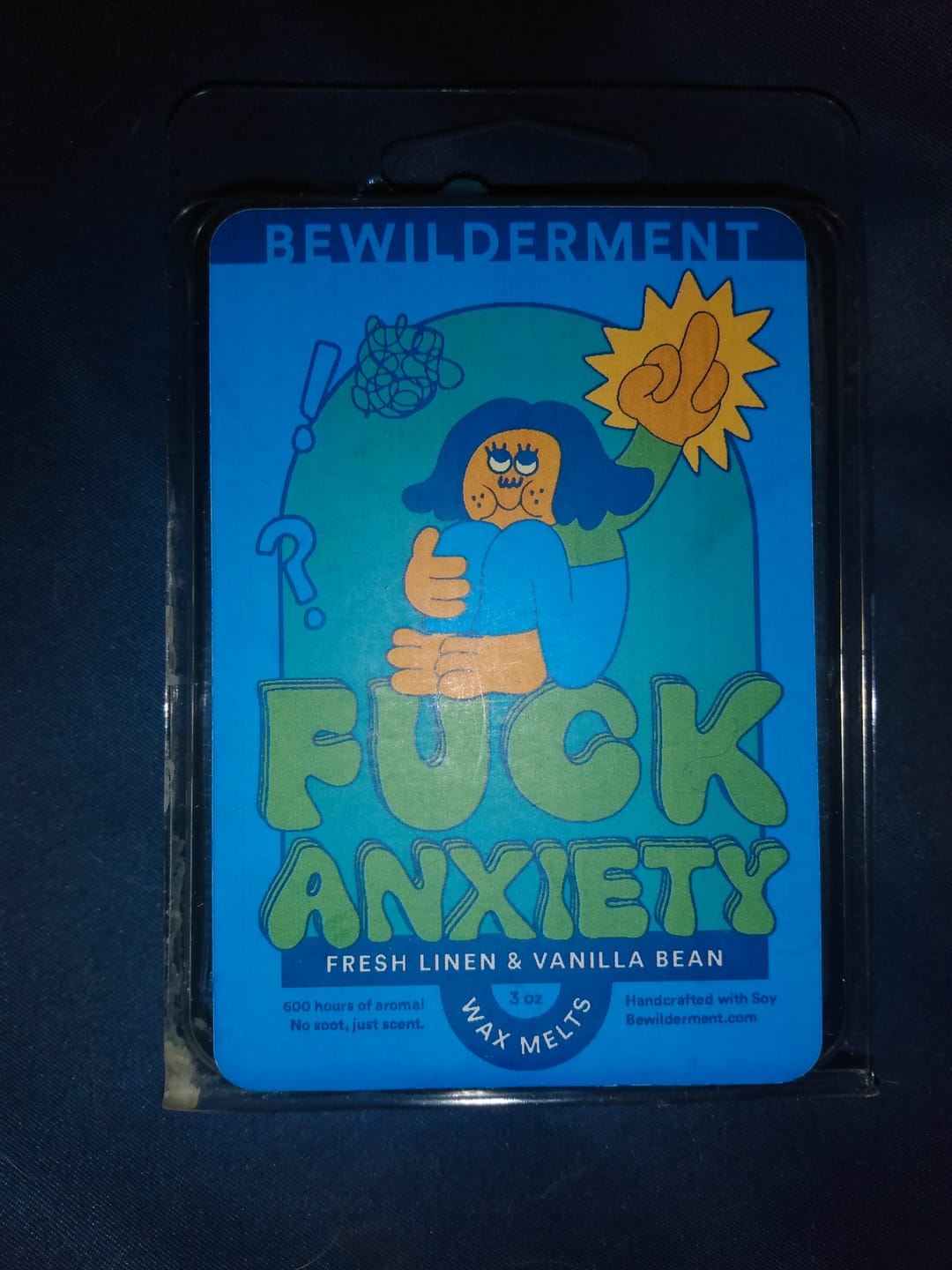 Customer photo review of F*ck Anxiety Wax Melts