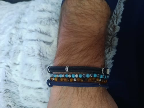 Customer photo review of Asahi Azur - Bracelet Acier Inoxydable et Turquoise