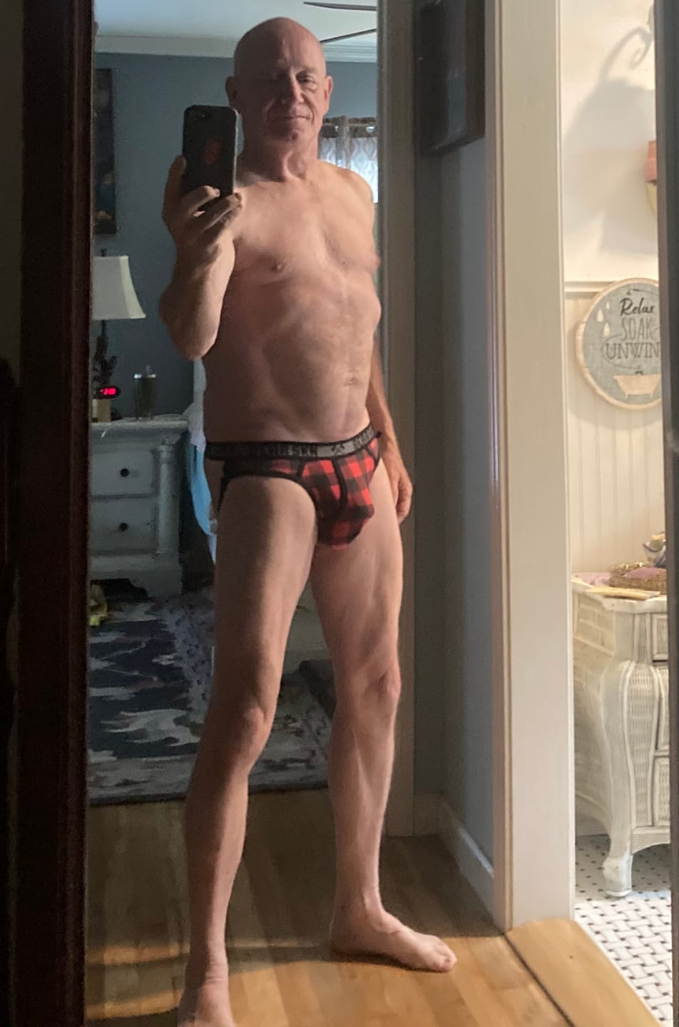 Customer photo review of Long Leg Bamboo Boxer Brief - R&B Leopard
