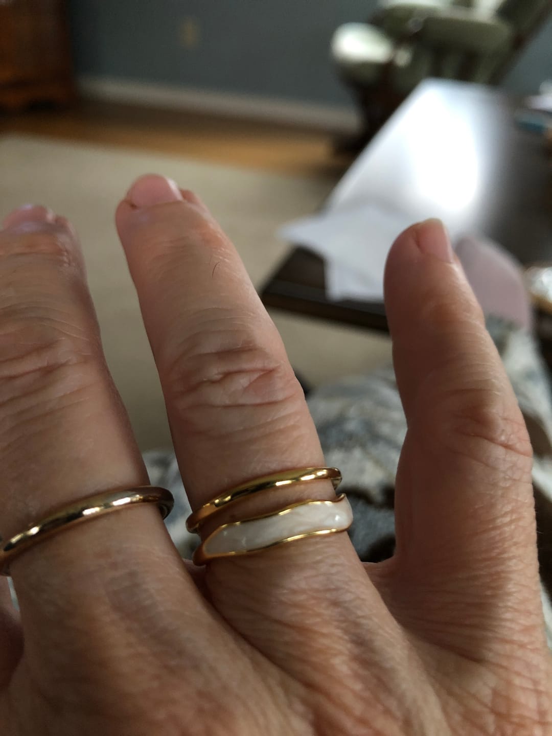 Customer photo review of Layered Sahara Gold Ring